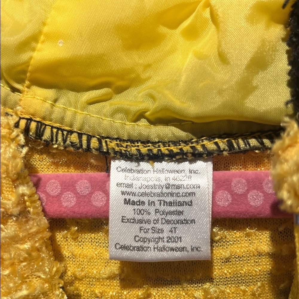 Bumblebee Halloween Costume for Kids Size 4T - Picture 9 of 9